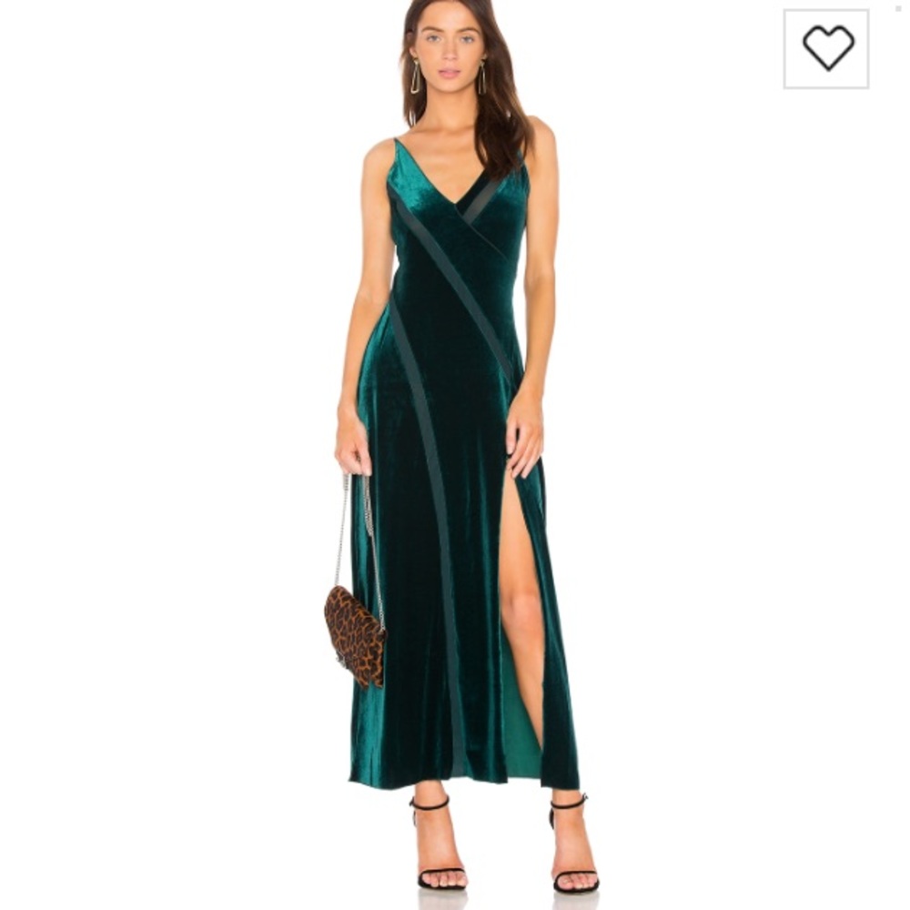 Free people velour dress with mesh detail